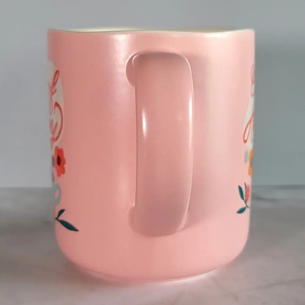 Pink CUP OF HAPPY Stoneware Coffee Mug by Opal House for Target 16 oz 2022